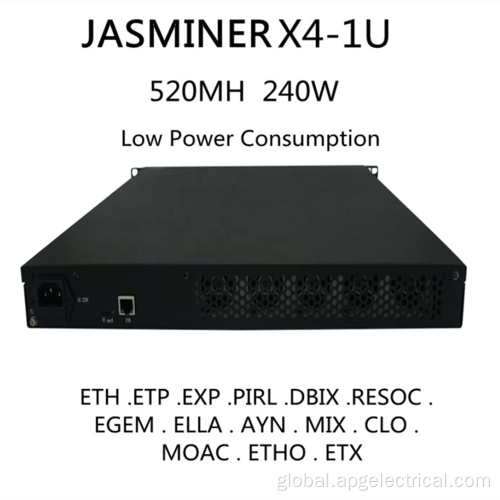 X4 1U Etc Miner Jasminer ETC ETHW X4 1U Miner 520Mh Asic Manufactory